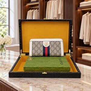 Gucci Ophidia GG Canvas Zip Around Long Wallet